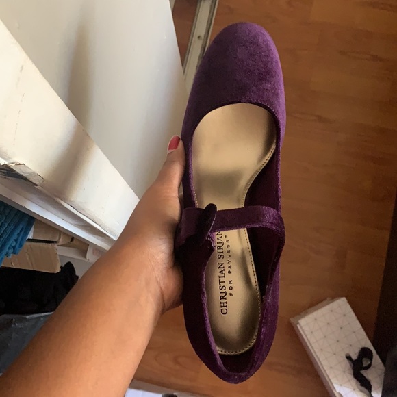 Velvet purple pump - Picture 2 of 2